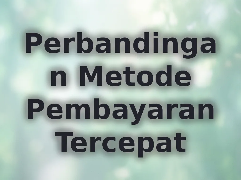 Perbandingan Metode Pembayaran Tercepat