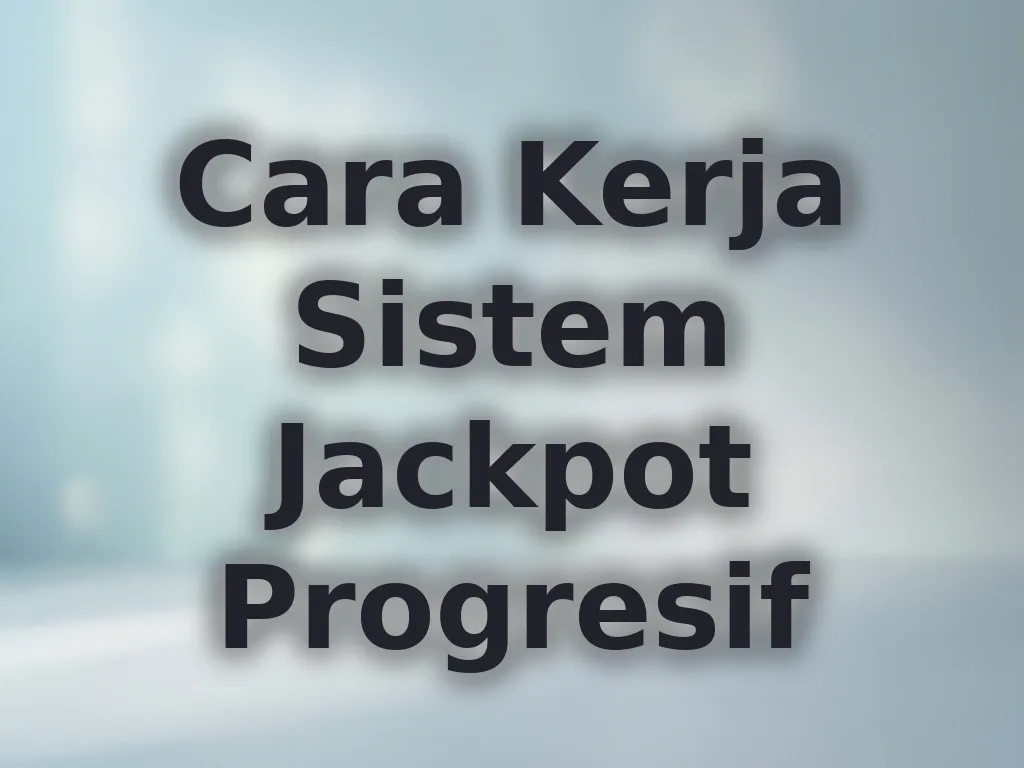 Cara Kerja Sistem Jackpot Progresif